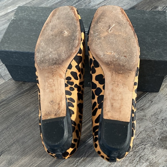 Via Spiga Odessa Calf Leather Leopard Buckle Flats size 8 - Picture 8 of 10